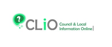 Clio logo in grey and green